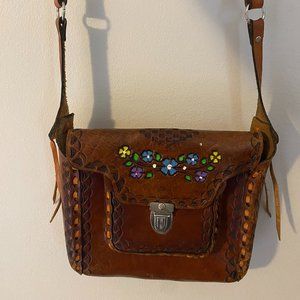Handpainted Mexican Leather Purse